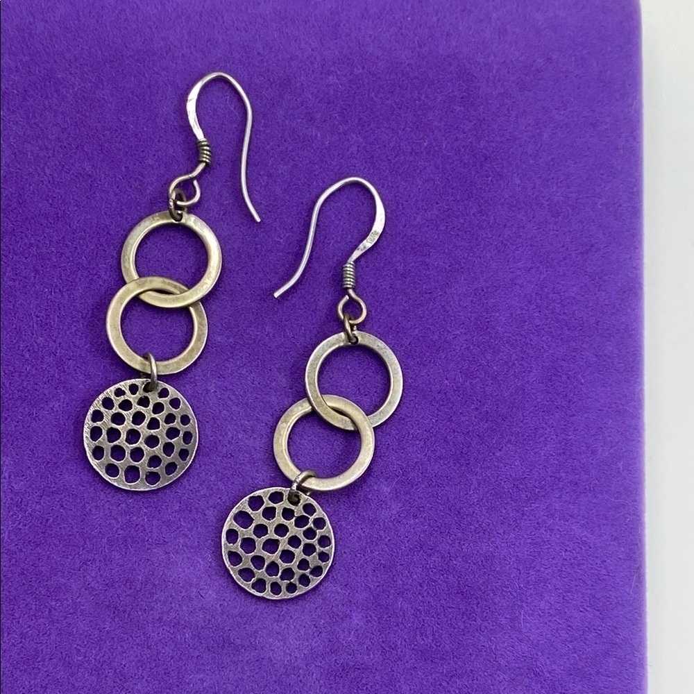💛 Sterling Silver Geometric Drop Earrings